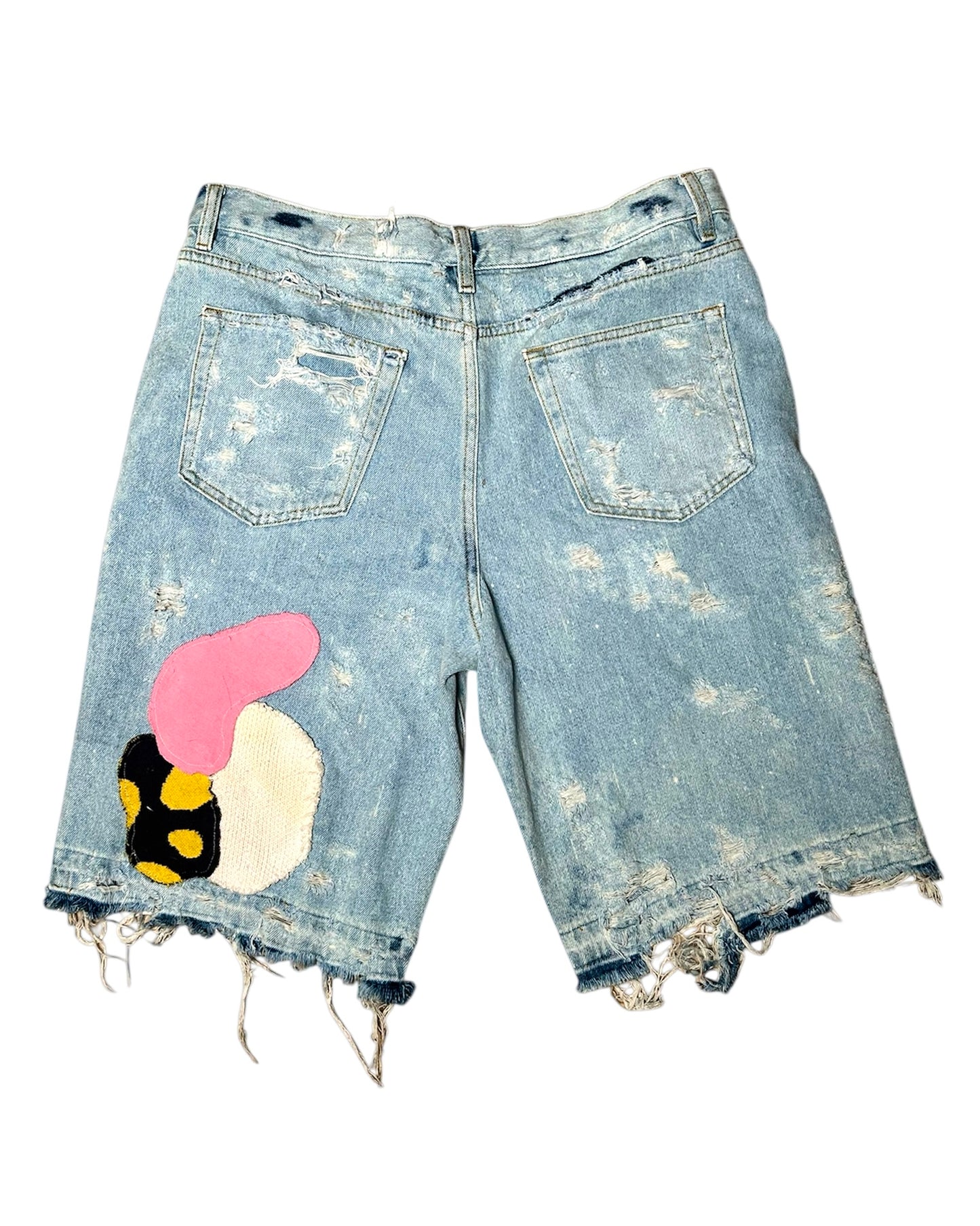 '1 of 1' Distressed Patchwork Jorts