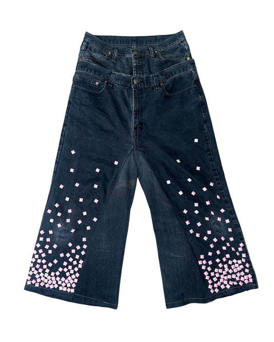 '1 of 1’ Double Waist Studded Jeans